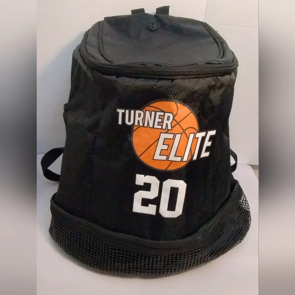 Black Sports Basketball Backpack